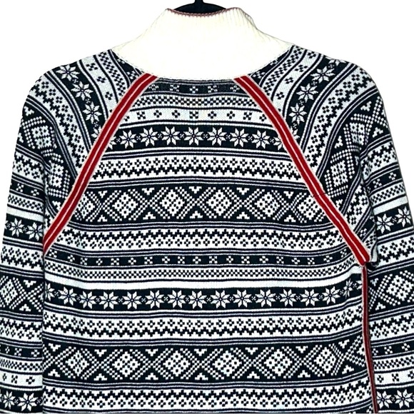 Eddie Bauer Fair Isle Engage Nordic 1/4 Zip Pullover Ski Sweater, Size Large - Picture 7 of 14